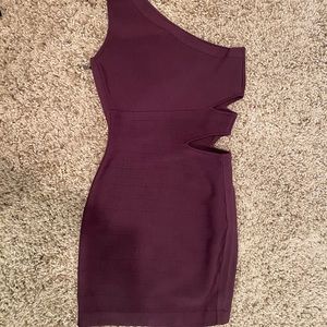 Bandage eggplant dress